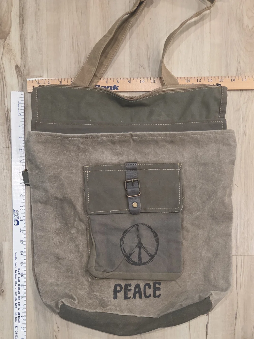 Vintage Addiction Messenger Crossbody Peace Bag